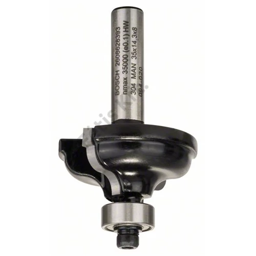 Bosch keményfém 'A' profilmaró vezető gyolyóscsapággyal (2 vágóél) 4.8x14.3 57 mm d:8 mm