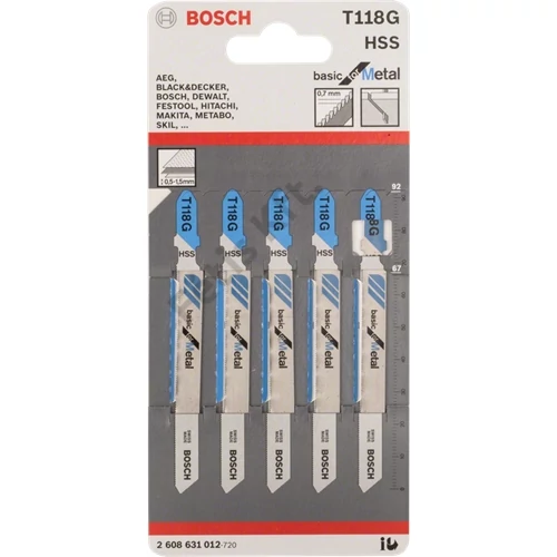 Bosch szúrófűrészlap T 118 G /5db Basic for Metal