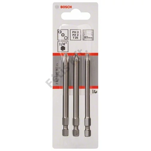 Bosch extra kemény bit készlet, 89 mm 3 részes