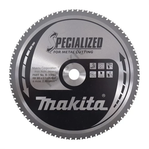 Makita körfűrészlap 305/25.4mm Z78 FÉM