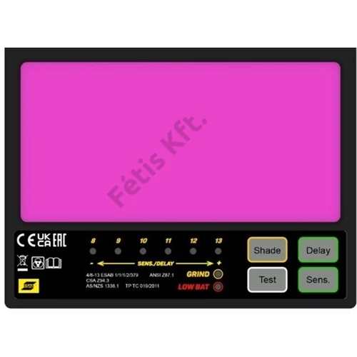 ESAB Savage A41 automata hegesztő fejpajzs FEKETE, cserélhető elemmel