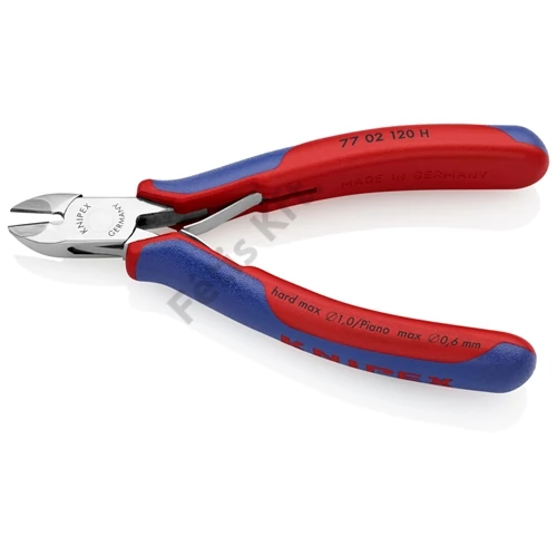 Knipex elektronikai oldalcsípő fogó keményfém vágóéllel többkomponensű nyél 120 mm