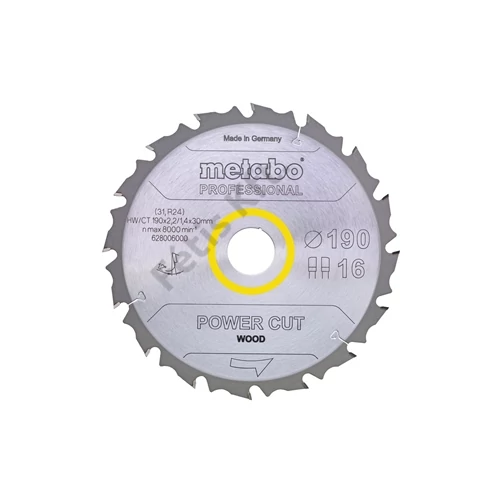 Metabo körfűrészlap power cut wood - professional, 160x20, Z30 WZ 5°