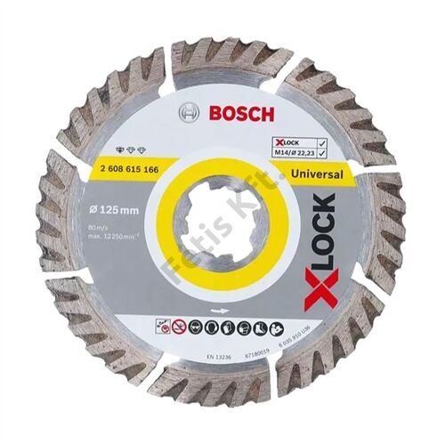 Bosch gyémánt vágókorong 125x1.6 X-Lock