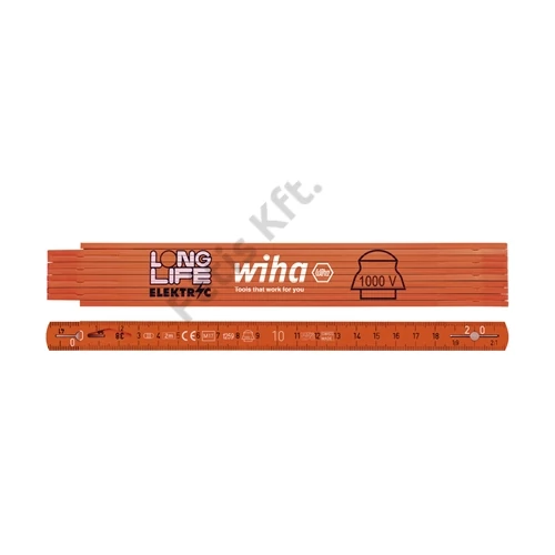 Wiha Longlife villanyszerelő szegmenses mérőléc 2 m metrikus, 10 tagos 15 mm (42068)