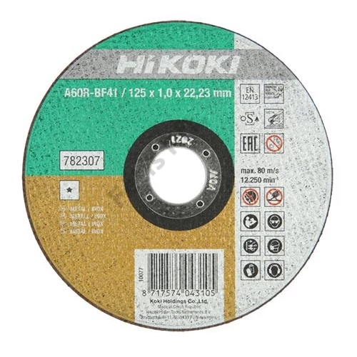 Hikoki vágókorong inox 125x1.0mm