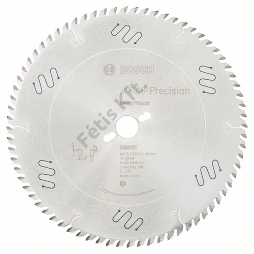 Bosch körfűrészlap 315x30/72 Top Precision Best for Wood