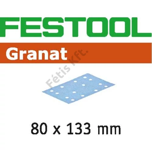 Festool csiszolócsíkok Granat STF 80x133 P80 GR/50 (50 db/doboz)