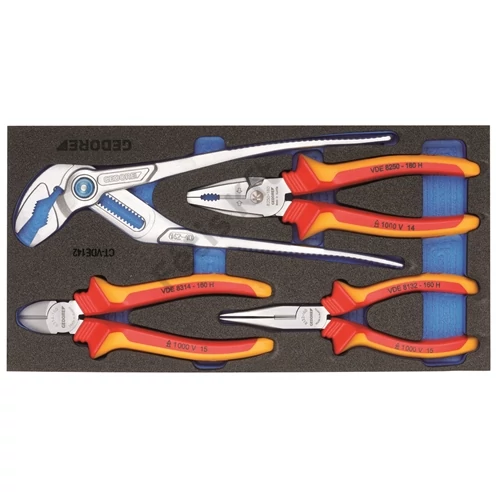 Gedore VDE fogókészlet Check-Tool modulban (1500 CT1-VDE 142)