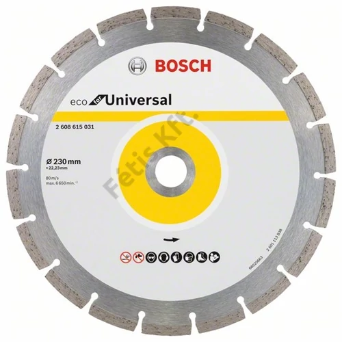 Bosch vágókorong, gyémánt 230x22.23 mm univerzális