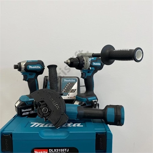 Makita DLX3155TJ 18V LXT Li-ion BL szett DDF486+DGA504+DTD153+2x5.0Ah MP3,4