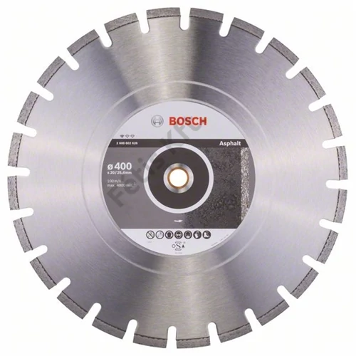 Bosch vágókorong, gyémánt 400x3.6x20/25.4 mm aszfalt