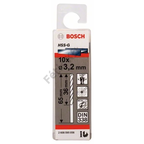 Bosch HSS-G csigafúró 3.2mm 10 db