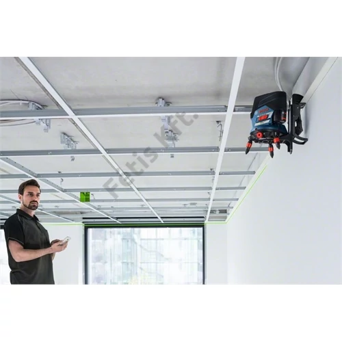 Bosch GCL 2-50 CG zöld kombilézer (1x2.0Ah) + RM 2 Tartó + BM 3 fali tartó