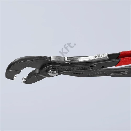 Knipex tömlőbilincs fogó rögzítővel mártott nyél, szürkére foszfátozott 250 mm