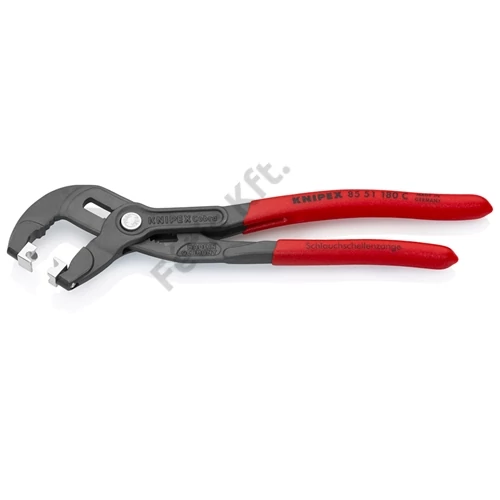 Knipex CLIC tömlőbilincs fogó mártott nyél, szürkére foszfátozott 180mm (bliszter)