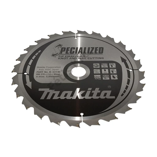 Makita körfűrészlap SZÖG, CSOMÓSFA 270x30mm Z24