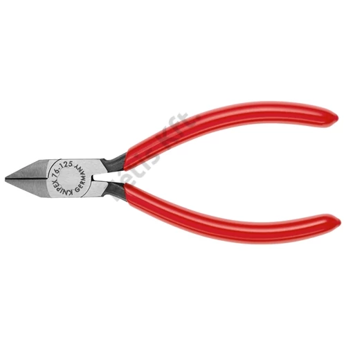 Knipex elektronikai oldalcsípő fogó feketére foszfátozott, mártott nyél 125 mm