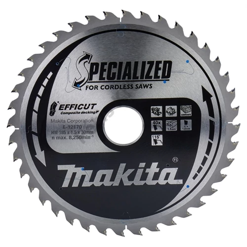Makita EFFICUT körfűrészlap 185x30mm Z40 KOMPOZIT