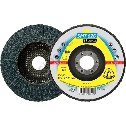 Klingspor lamellás csiszolótányér 125x22.23mm 80 SMT 626 N Kúpos