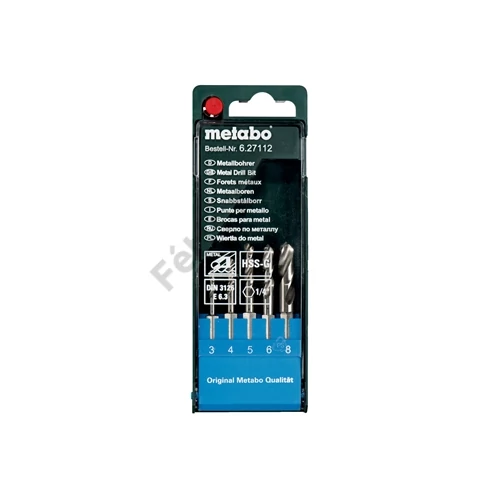 Metabo HSS-G fúró készlet, 5 részes E 6.3