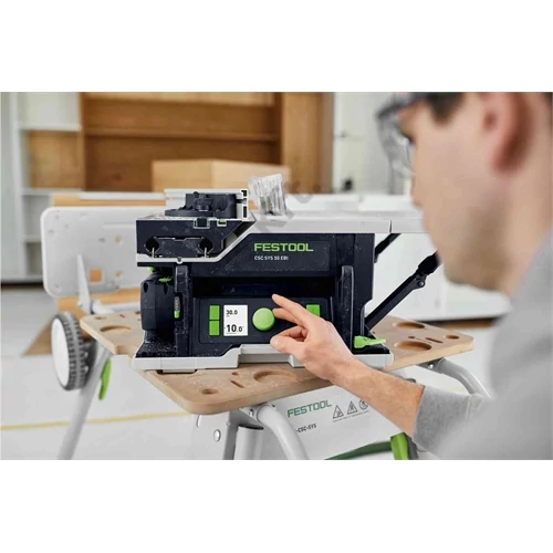 Festool CSC SYS 50 EBI-Set akkus asztali körfűrész + SYS 18V 2x5.0Ah/TCL 6 DUO