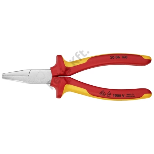 Knipex Laposfogó krómozott VDE 160 mm