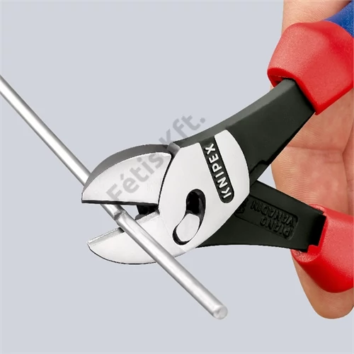 Knipex TwinForce nagy teljesítményű oldalcsípő fogó feketére foszfátozott 180 mm, nyitórugóval