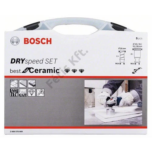 Bosch DrySpeed gyémánt körkivágó készlet sarokcsiszolóhoz M14 25-68x35 mm 5 részes