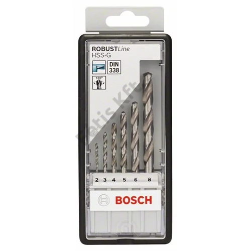 Bosch csigafúró készlet HSS-G. 6 részes 2-8 mm