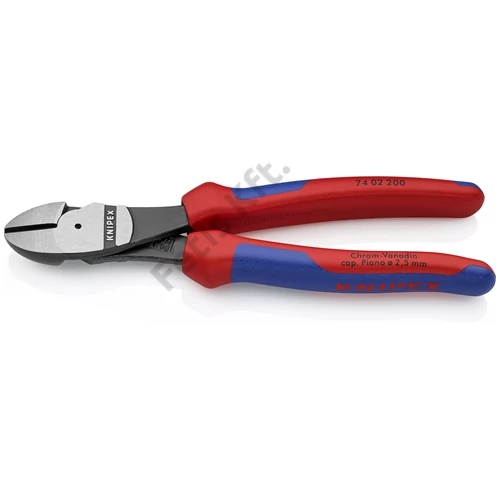 Knipex Erőkímélő oldalcsípő fogó feketére foszfátozott 200 mm