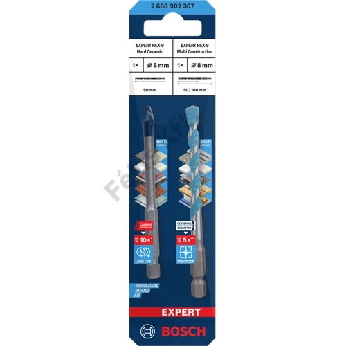 Bosch Expert HEX-9 multifúró + HardCeramic csempefúró készlet 8mm 2 részes