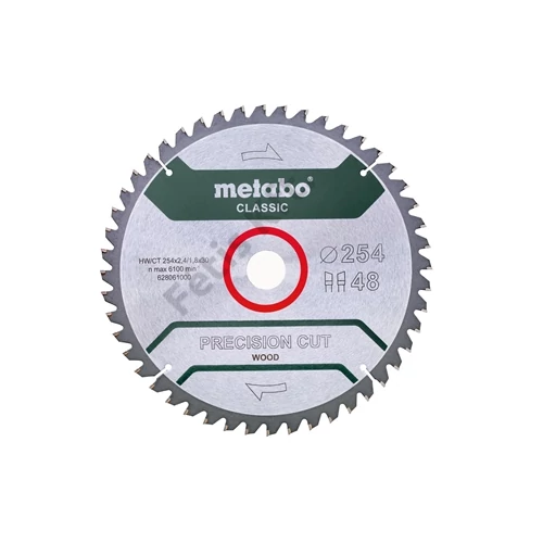 Metabo körfűrészlap precision cut classic 254x30 Z40 WZ