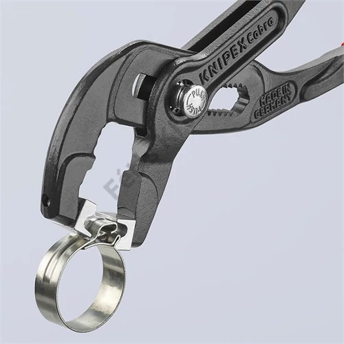 Knipex CLIC tömlőbilincs fogó mártott nyél, szürkére foszfátozott 180mm (bliszter)