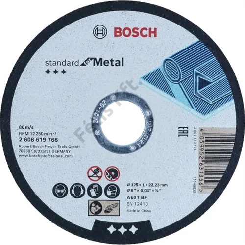Bosch vágókorong 125x1x22.23mm Standard for Metal