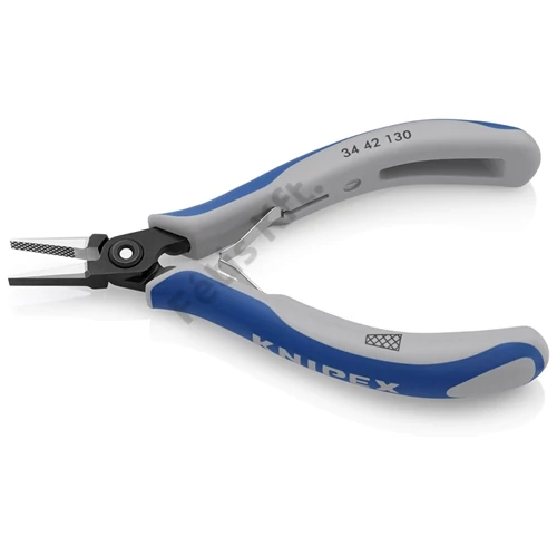 Knipex precíziós-elektronikai műszerész fogó többkomponensű nyél, barnított 130 mm