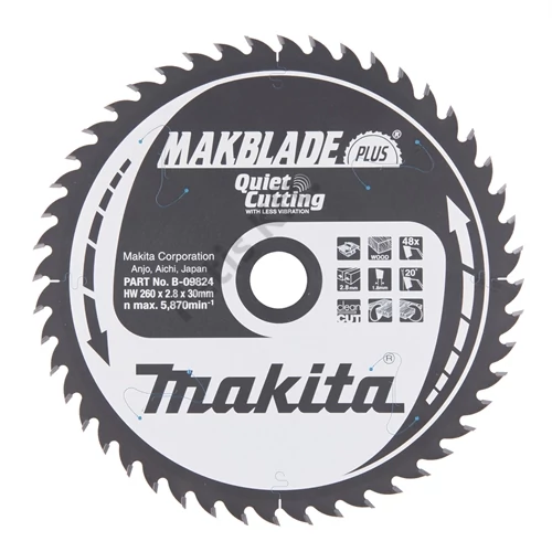 Makita Körfűrészlap Makblade plus 260/30mm Z48