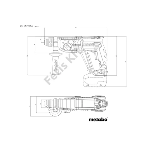 Metabo KH 18 LTX 24 Akkus kombikalapács 18V, metaBOX 165 L alapgép (akku és töltő nélkül)