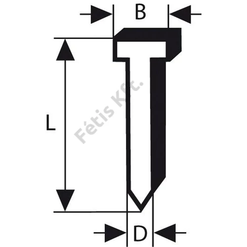Bosch SK64-20 38NR 38mmX1,6mm rozsdamentes acél szeg