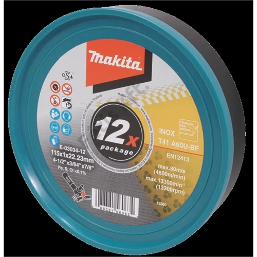 Makita vágókorong INOX 115x1mm A60U-BF  (12db)