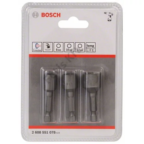 Bosch dugókulcs készlet 1/4 bitbefogással, 3 részes