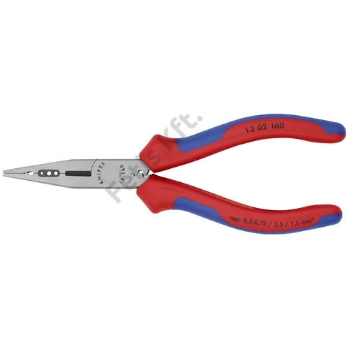 Knipex huzalcsupaszító fogó foszfátozott, többkomponensű nyél 160 mm