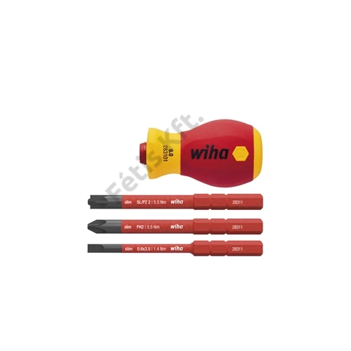 Wiha SoftFinish electric csavarhúzó készlet Stubby 4 részes slimBitekkel (41230)