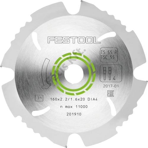 Festool körfűrészlap, gyémánt 160x2.2x20 DIA4