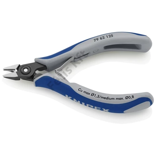 Knipex precíziós elektronikai oldalcsípő fogó többkomponensű nyél barnított 125 mm