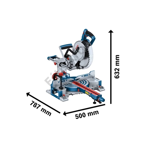 Bosch GCM 18V-254 D akkus gérvágó fűrész (2x munkadarab támaszték)