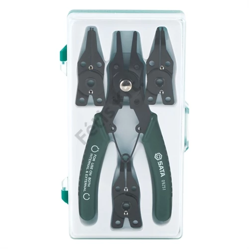 SATA seeger-fogókészlet 5 részes cserélhető fejes 10-50 mm