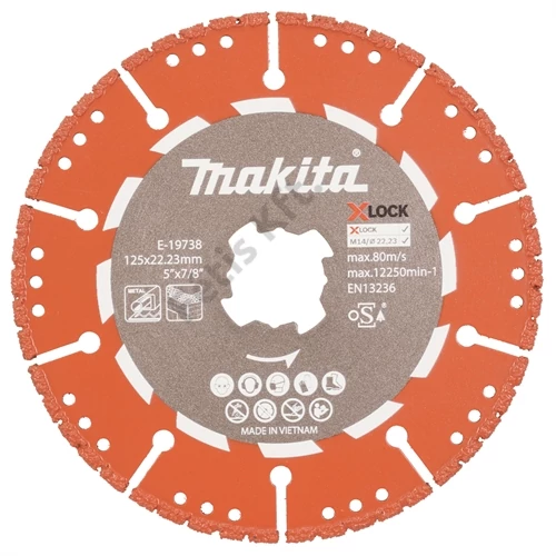 Makita RESCUE-CUT vákuumforrasztott 125 mm gyémánt vágótárcsa max 12250 1/perc 1 db