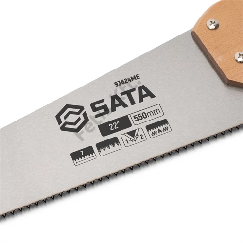 SATA kézi fűrész 550mm 7Z, fa markolattal