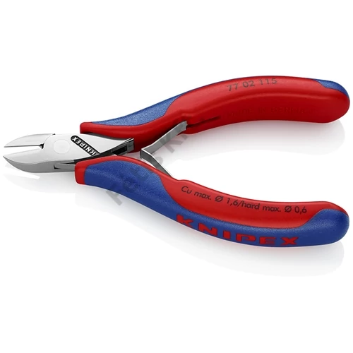 Knipex elektronikai oldalcsípő fogó többkomponensű nyél 115 mm (bliszter)